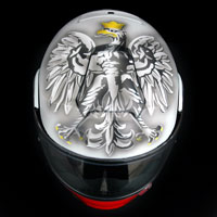 airbrush aerograf polska patriotyczny kask helmet shoei