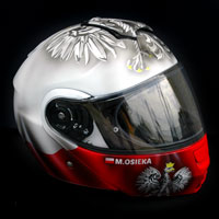 airbrush aerograf husaria polska patriotyczny ultras kask helmet shoei