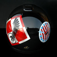 airbrush aerograf husaria kask motocyklowy