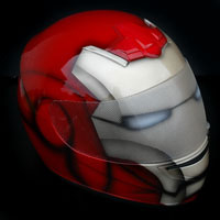 airbrush aerograf kask helmet ironman