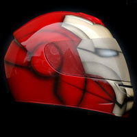 custompainting kask helmet ironman motorcycle