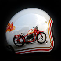 airbrush aerograf kask helmet JAWA motocykle motorcycles