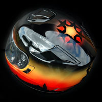 airbrush aerograf helmet kask Krakow Pentagram