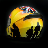 airbrush aerograf kask helmet ls2 war veteran hm forces england soldier proud to serve weteran anglia onierz