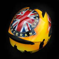 airbrush aerograf kask helmet ls2 ff352 war hm forces england soldier proud to serve anglia wojna onierz