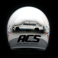 airbrush aerograf kask rajdowy kartingowy helmet race bmw m3 onr 