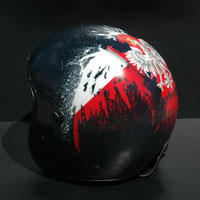 aerograf airbrush patriotyczny kask polska