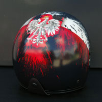 aerograf airbrush patriotyczny kask polska