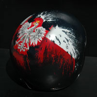 aerograf airbrush patriotyczny kask polska