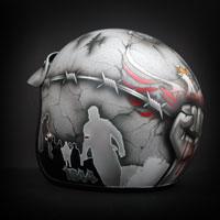 airbrush aerograf custom painting motor rocc kask motocyklowy patriotyczny polska poland patriotic pw powstanie warszawskie warsaw rising rise helmet motorcycle