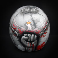 airbrush aerograf custom painting motor rocc kask motocyklowy patriotyczny polska poland patriotic pw powstanie warszawskie warsaw rising rise helmet motorcycle