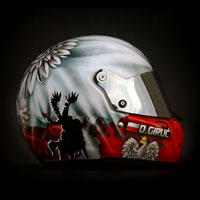 airbrush patriotic theme husaria polish racing stilo art helmet
