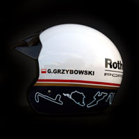 airbrush aerograf kask rajdowy race porsche rothmans 8 torw