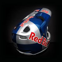 aerograf airbrush kask rowerowy POC w motywie red bulla