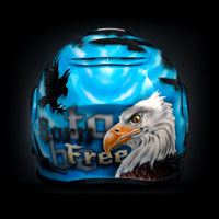 aerograf airbrush eagle bird born to be freedom