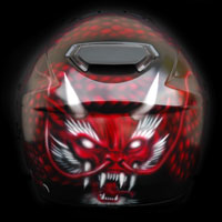 aerograf airbrush smok devil dragon helmet