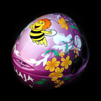 airbrush aerograf kask spadochronowy skydiving maja pszczolka kwiaty flowers