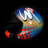 airbrush aerograf kask skydiving helmet myszka miki mouse