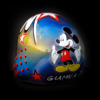 airbrush aerograf kask spadochronowy helmet myszka miki mickey 