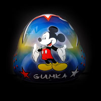 airbrush aerograf kask spadochronowy skydiving myszka miki mickey mouse