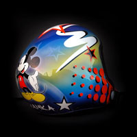 airbrush aerograf kask spadochronowy skydiving helmet miki mickey mouse