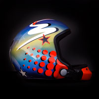 airbrush aerograf kask spadochronowy skydiving helmet myszka mickey mouse