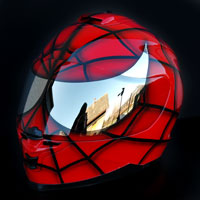 kask pod aerograf - motyw spiderman