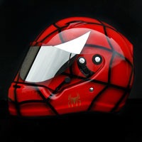 airbrush aerograf spiderman kask malowany aerografem