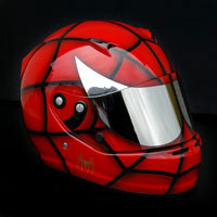 airbrush aerograf spider man kask helmet