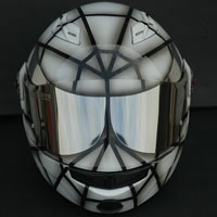 aerograf airbrush spiderman helmet white