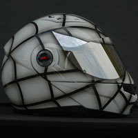 aerograf airbrush spiderman helmet white