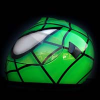 airbrush aerograf malowanie kasku  motocykl kask schuberth zielony green spiderman