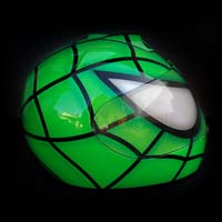 airbrush aerograf malowanie kasku motorcycle motocykl helmet schuberth zielony green spiderman 