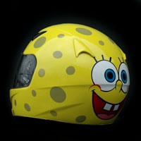 aerograf airbrush yellow HJC spongebob kask helmet trzebinia