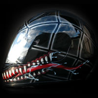 aerograf airbrush venom helmet kask bad spiderman