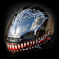 aerograf airbrush venom helmet kask bad spiderman