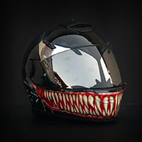 aerograf airbrush venom style helmet design