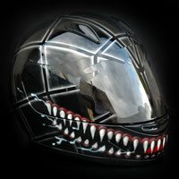 aerograf airbrush venom helmet kask bad spiderman