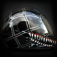 aerograf airbrush venom helmet kask bad spiderman