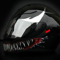 airbrush aerograf venom zly spiderman kask