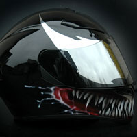 airbrush aerograf spiderman venom kask