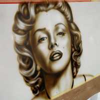 airbrush aerograf graffiti merlyn monroe portrait portret