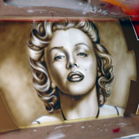 airbrush aerograf graffiti merlyn monroe portrait portret
