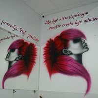 airbrush aerograf graffiti salon  hairstylist warszawa