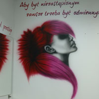 airbrush aerograf graffiti streetart salon fryzjerski hairstylist warszawa