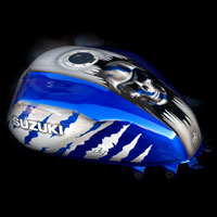 airbrush aerograf painting motocykl moto motorcycle gsxr skull czachy death