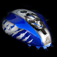 airbrush aerograf motocykl moto motorcycle suzuki skull czachy death