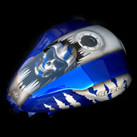 airbrush aerograf painting motocykl motorcycle suzuki gsxr skull death