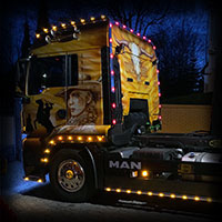 airbrush aerograf wild west MAN TGX lights night