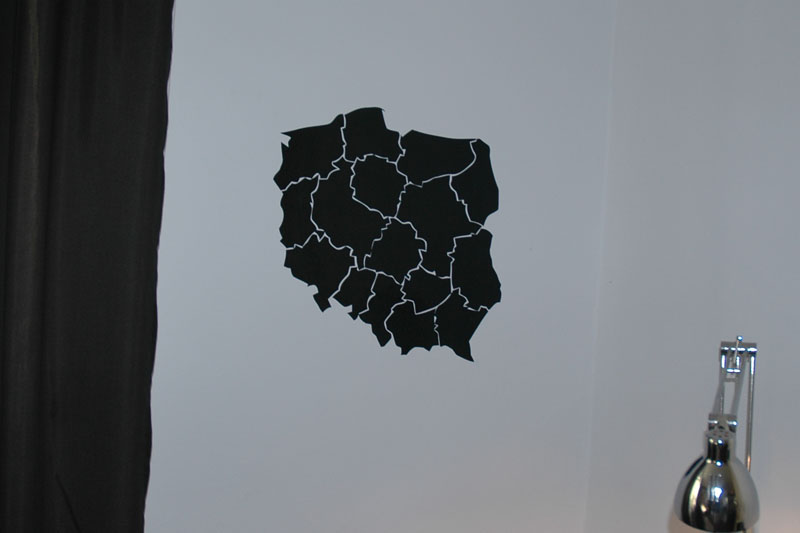Naklejka dekoracyjna na ścianę - mapa Polski  - Oświęcim